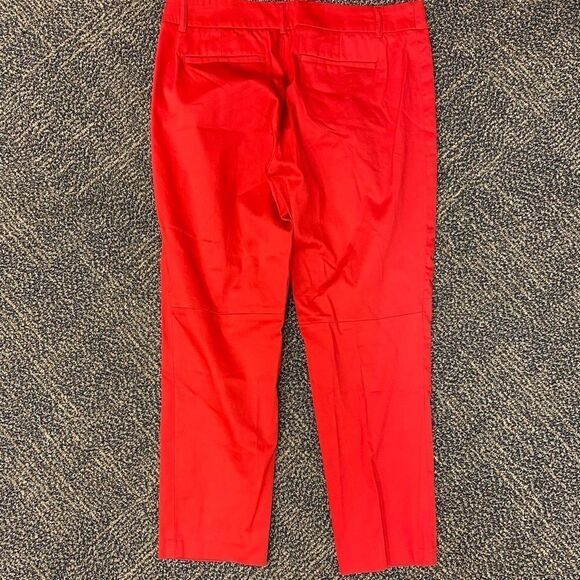 Dalia collection Fire engine red side zip flat front cropped pants‎ - Picture 2 of 6